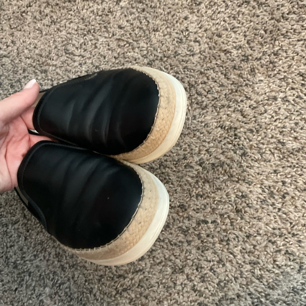Tod’s Espadrille black leather Slip Ons - size 38.5 - Picture 9 of 10